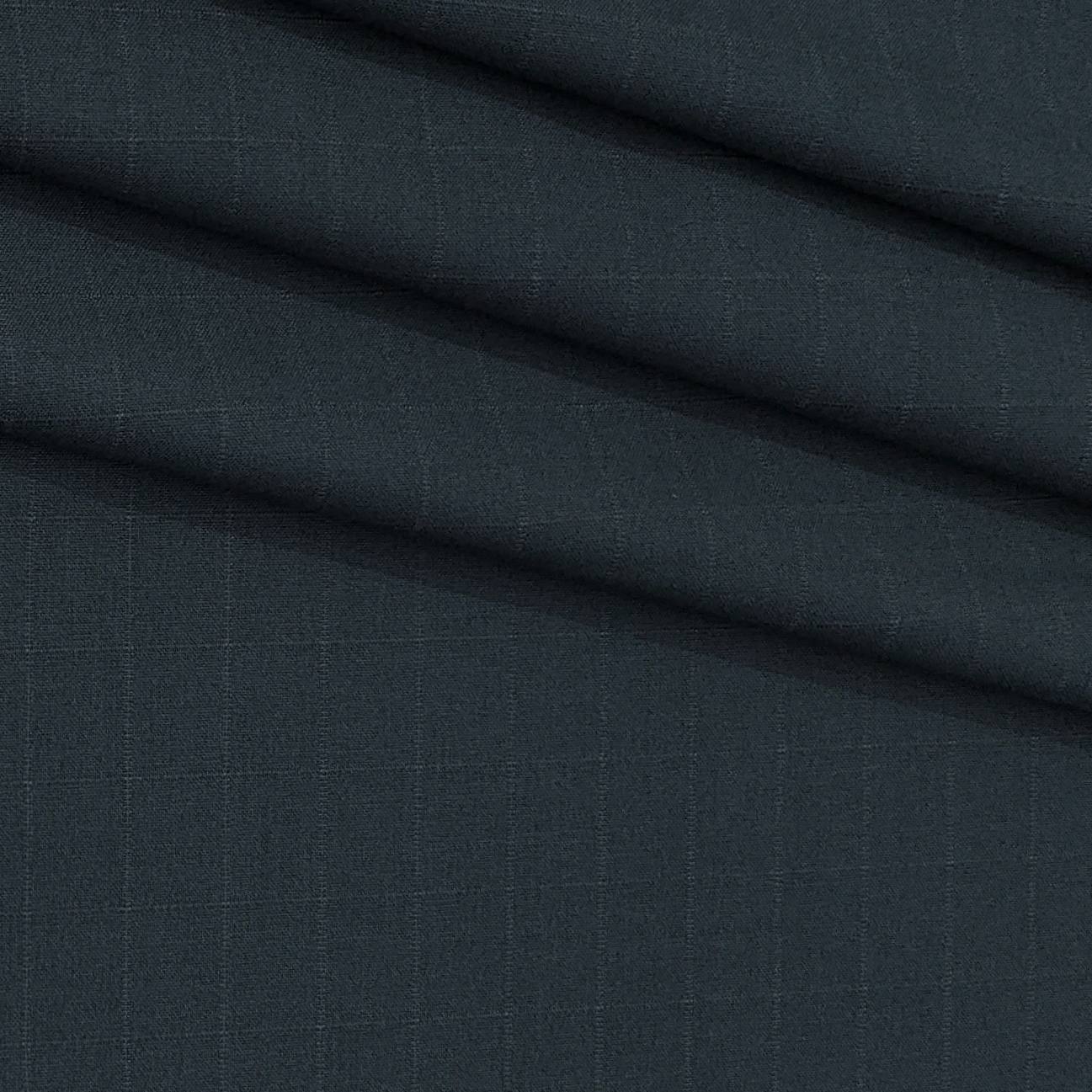 Trouser Fabric Donear 4Way Stretchable Premium Broad Check Colour Prussian Blue